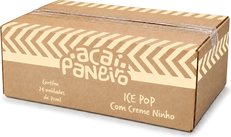 Caixa de Ice Pop com creme Ninho