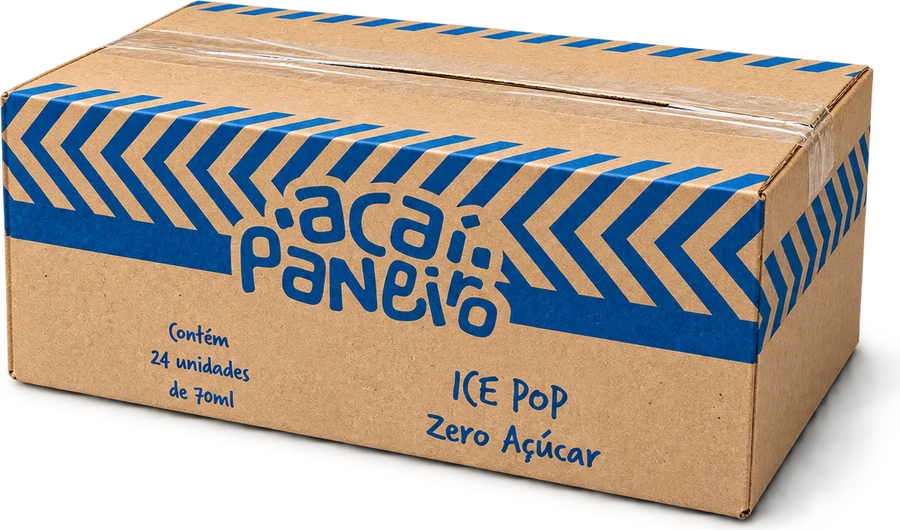 Caixa de Ice Pop com guaraná zero açúcar